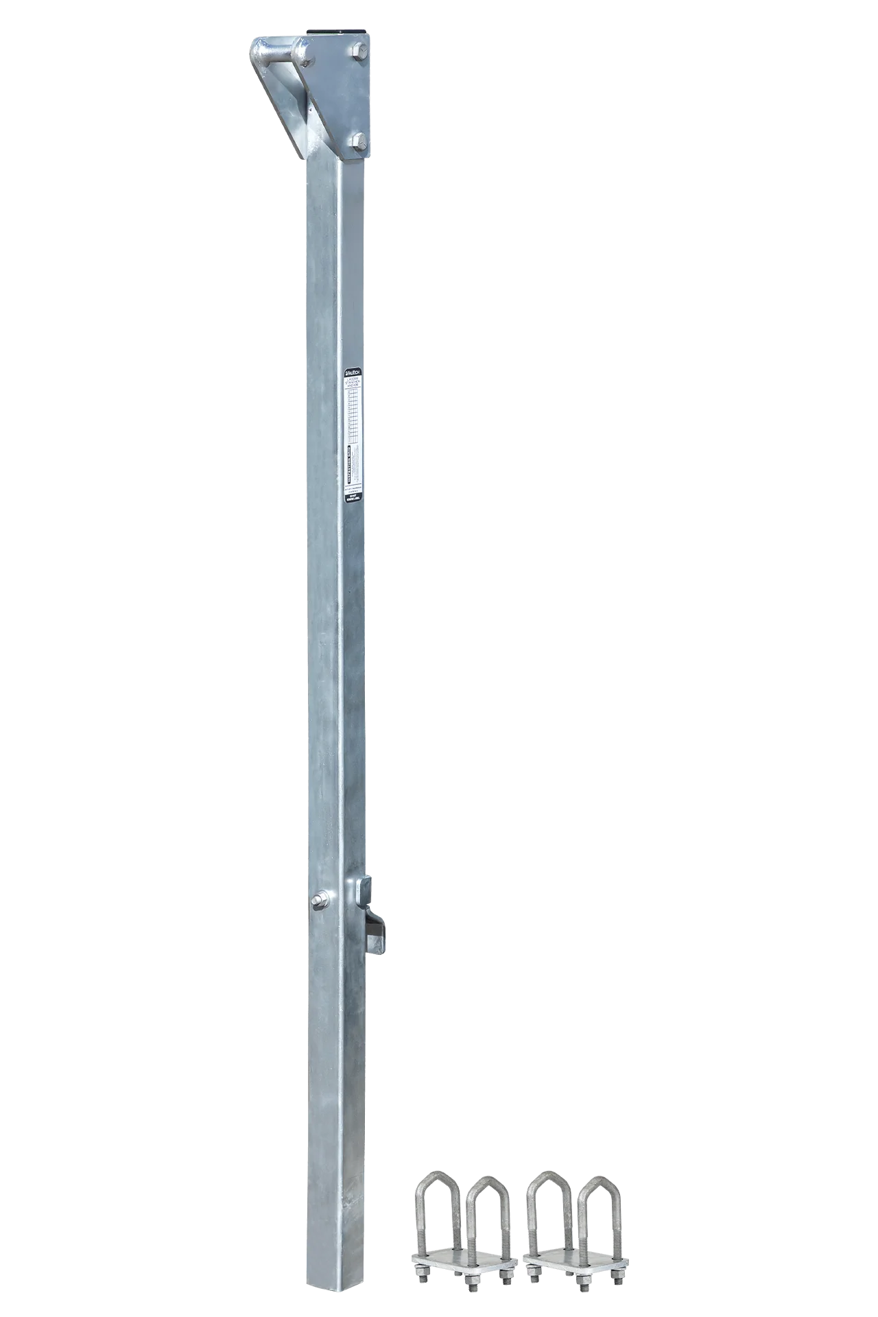 10' Bolt-on Ladder Stanchion Anchor with 5" Overhead Offset