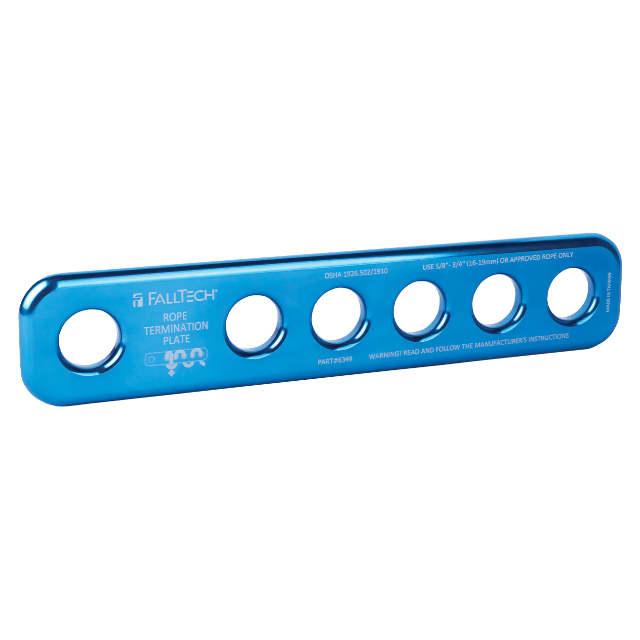 10" Rope Termination Plate, Aluminum Alloy