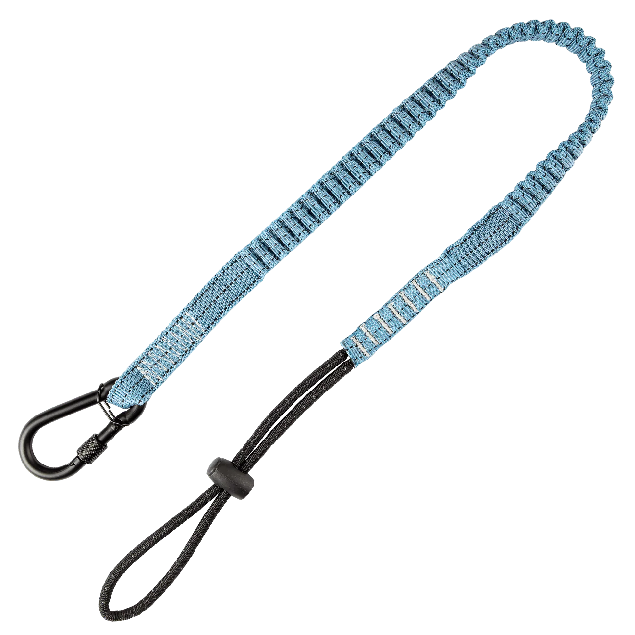 15 lb Tool Tether with choke-on cinch-loop and steel screwgate carabiner, 36" - Image 2