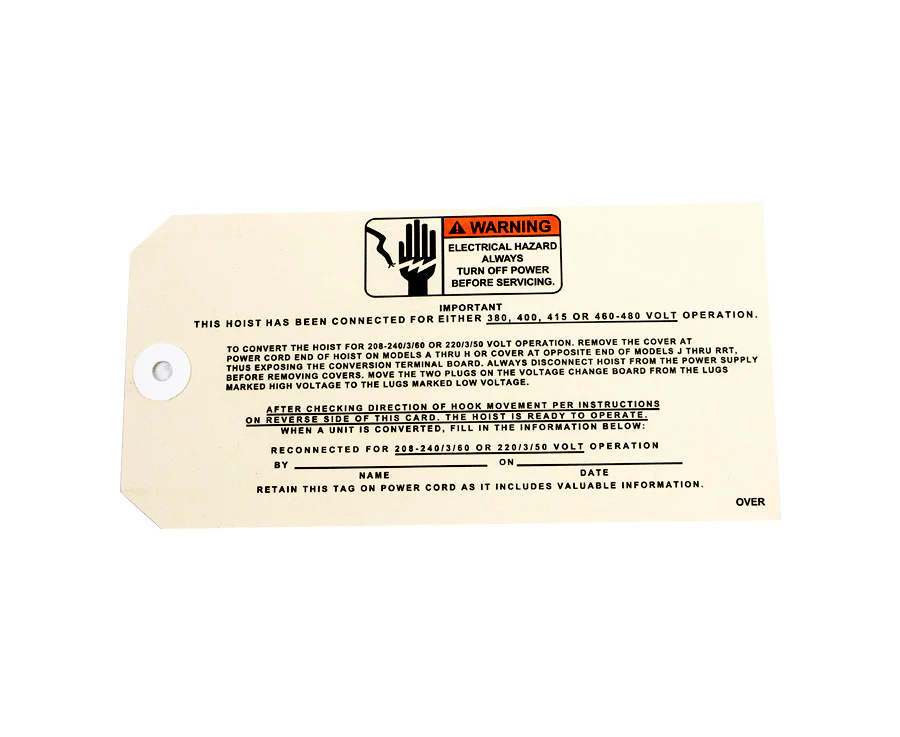 CM Instruction Tag