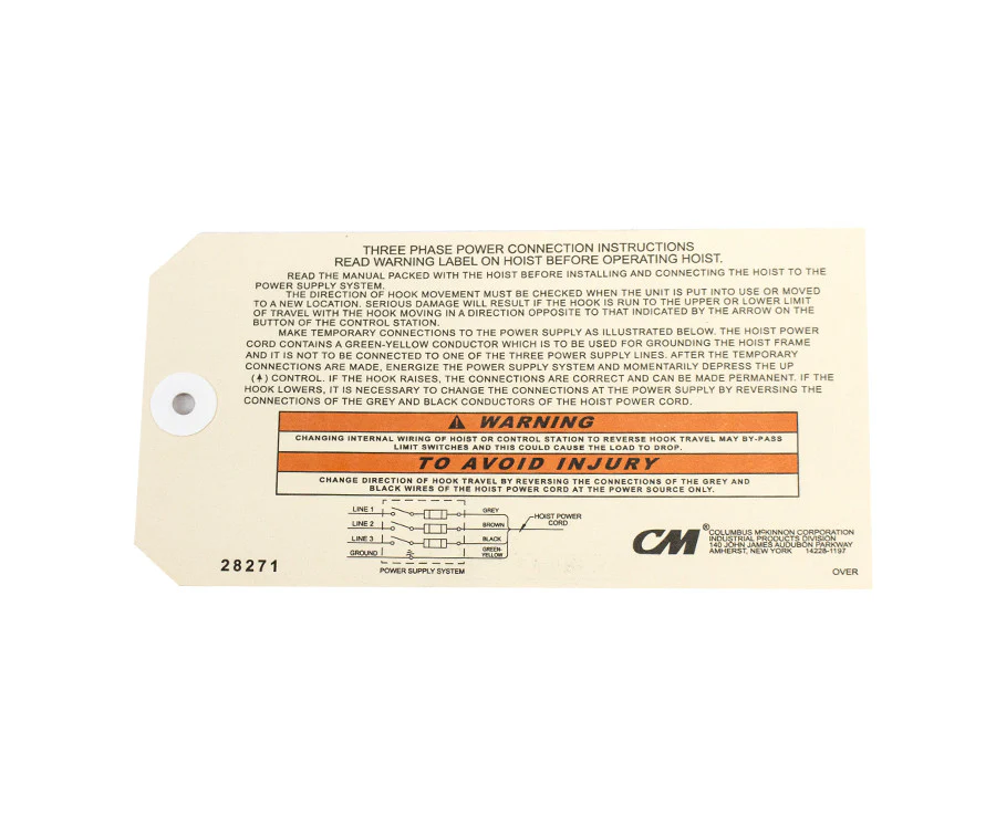 CM Instruction Tag - Image 2