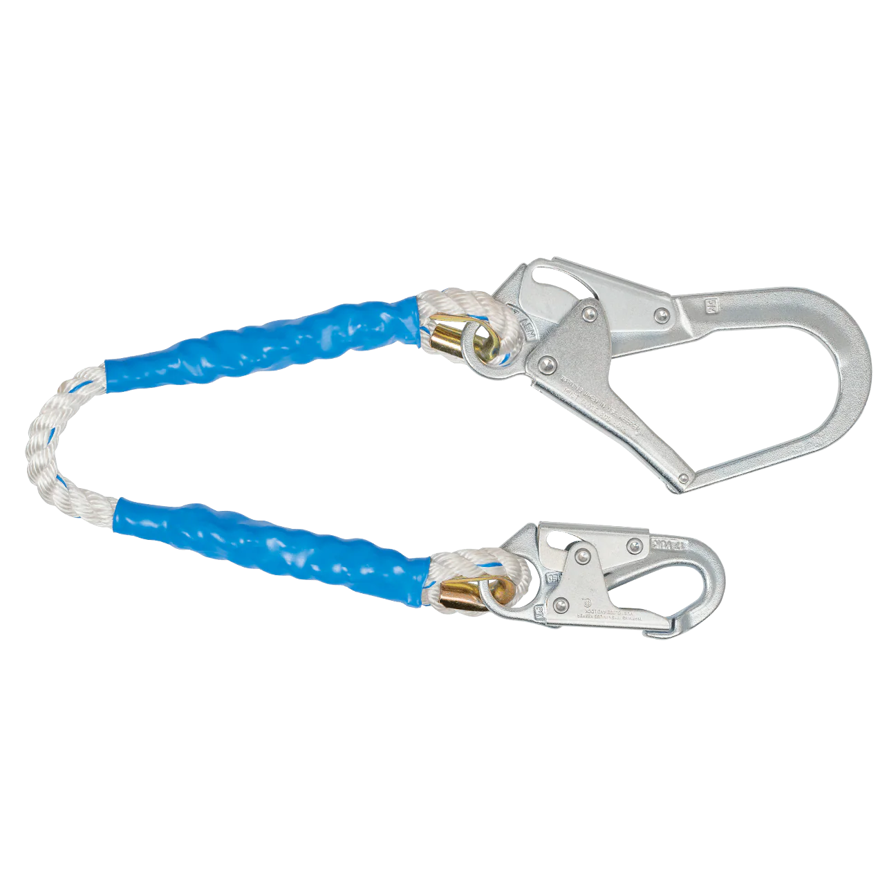3' Rope Restraint Lanyard, Fixed-length with Steel Connectors
