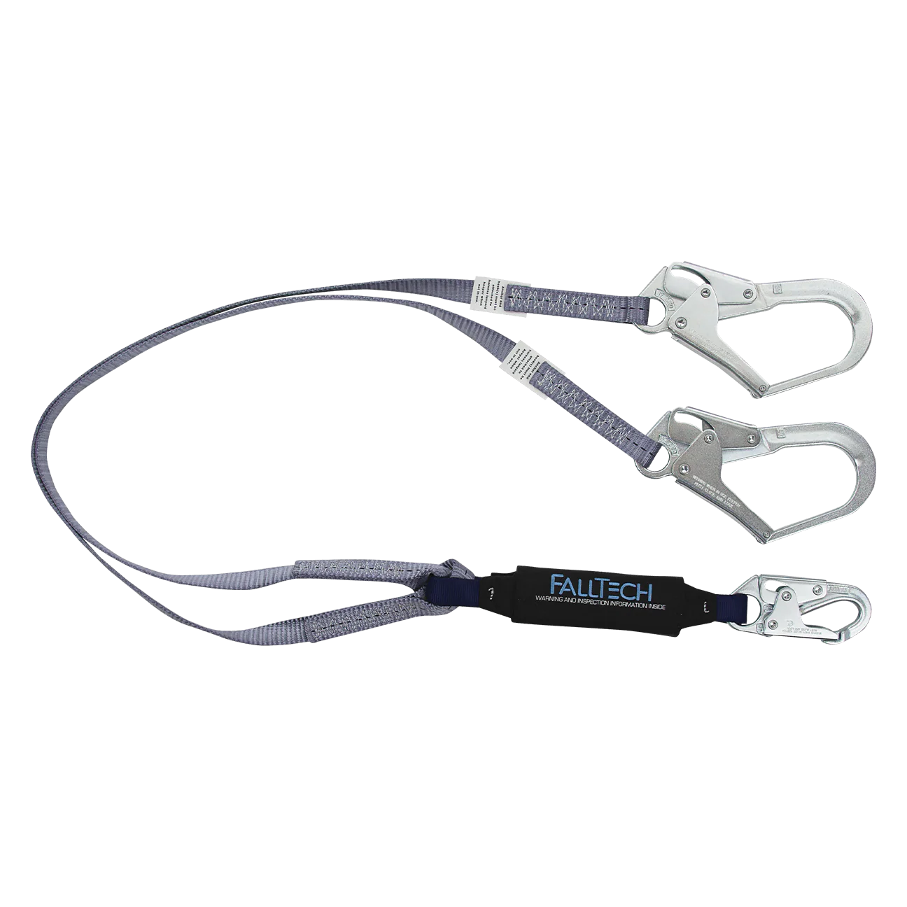 3' ViewPack® Energy Absorbing Lanyard, Double-leg with Steel Connectors