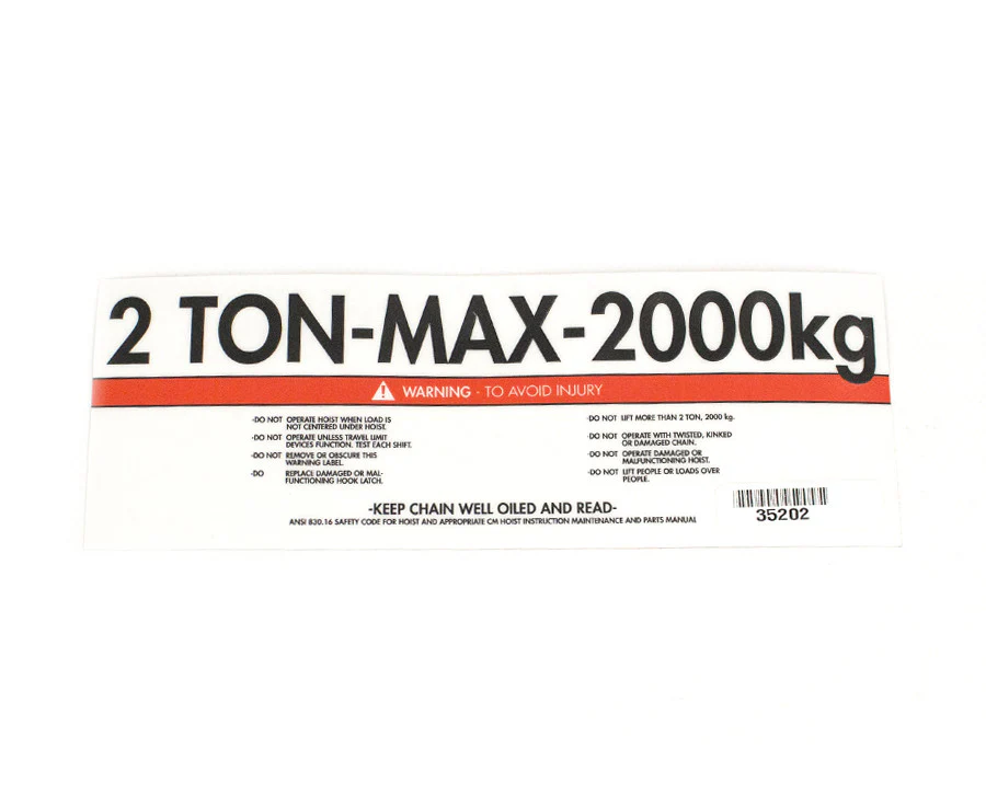 CM Capacity Label 2 Ton (V2)