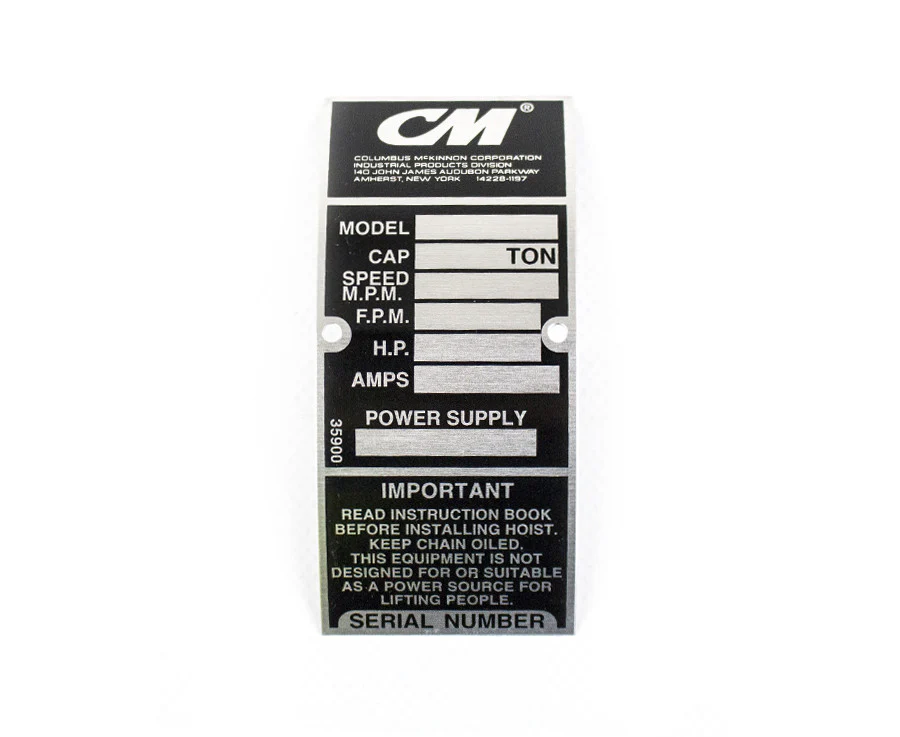 CM Id Plate Blank (V2)