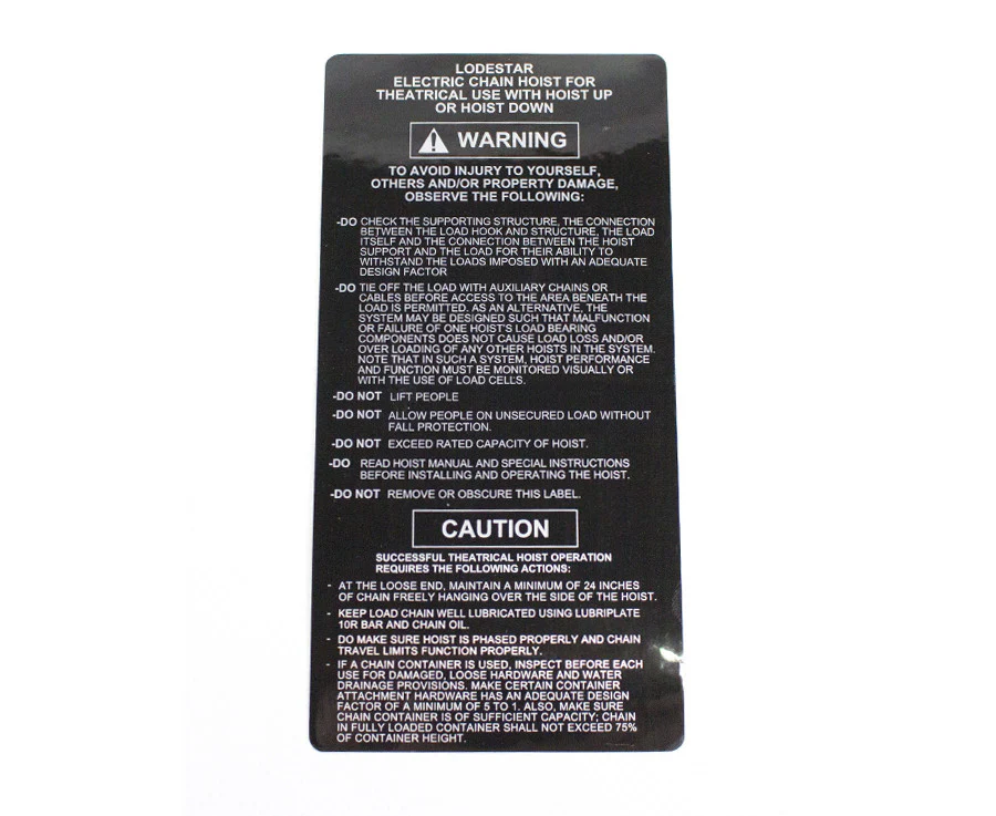 CM Warning Label