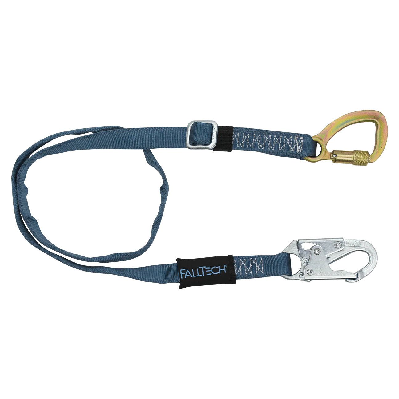 4' to 6' Adjustable Length Restraint Lanyard with Steel 5k Carabiner