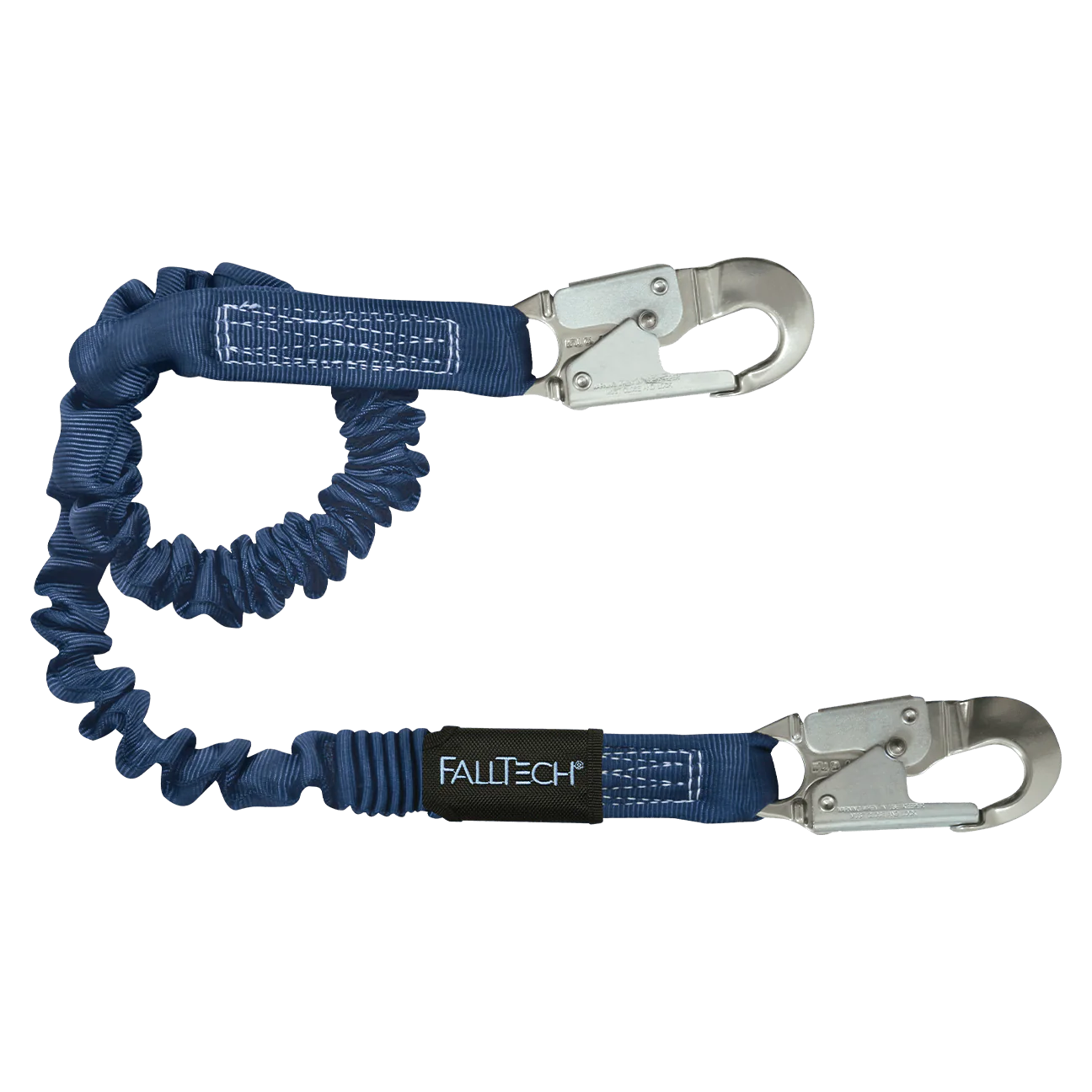 4½' to 6' ElasTech® Energy Absorbing Lanyard, Single-leg with Aluminum Snap Hooks