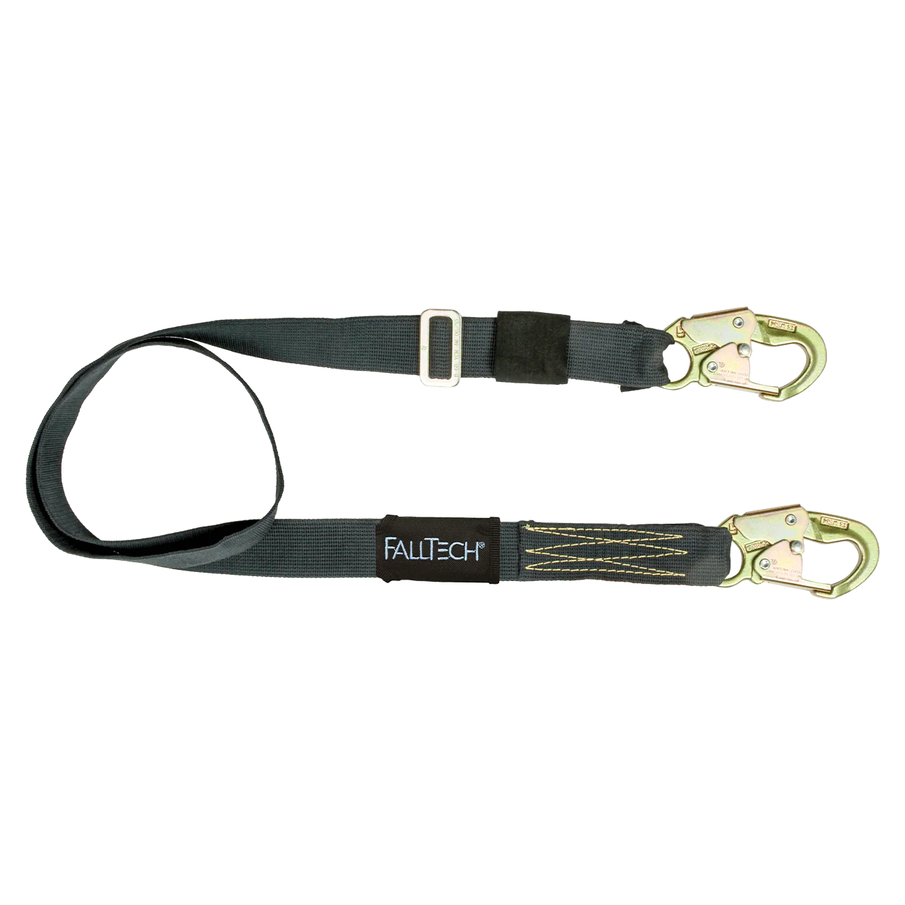 4' to 6' WeldTech® Adjustable Length Restraint Lanyard with Steel Snap Hooks