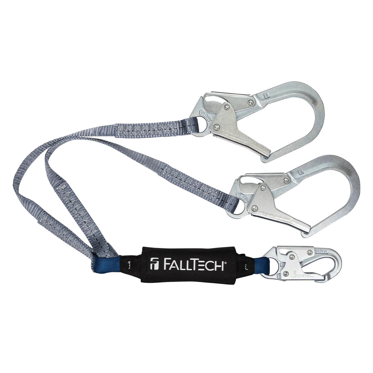 4' ViewPack® Energy Absorbing Lanyard, Double-leg with Steel Connectors