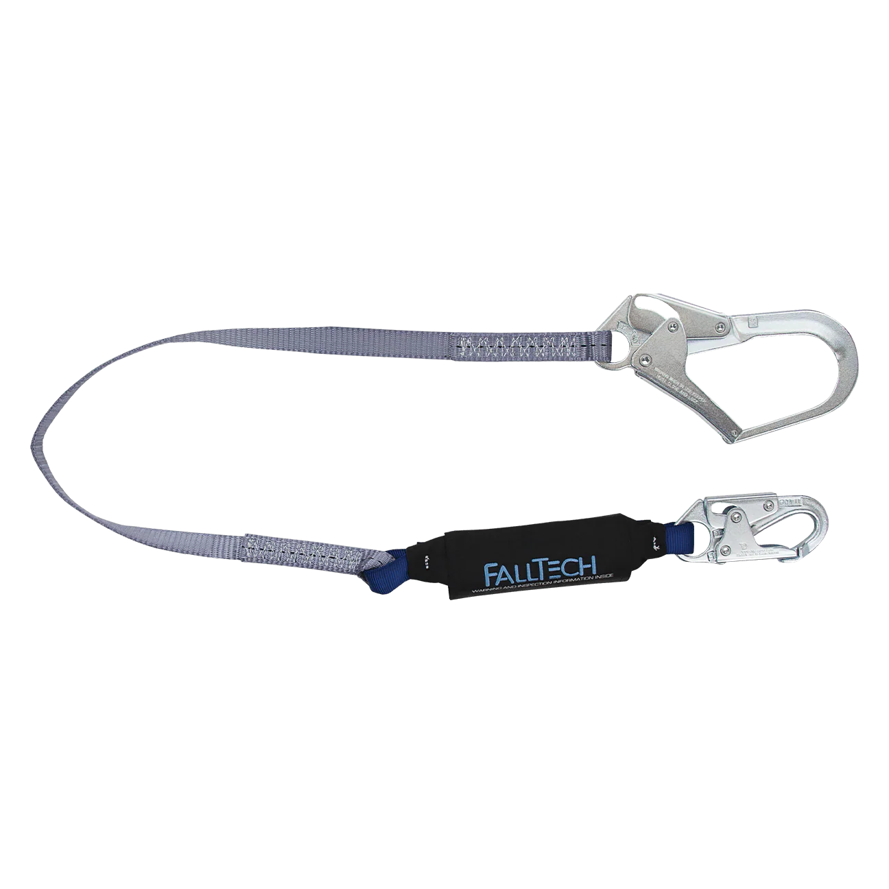 4' ViewPack® Energy Absorbing Lanyard, Single-leg with Steel Connectors