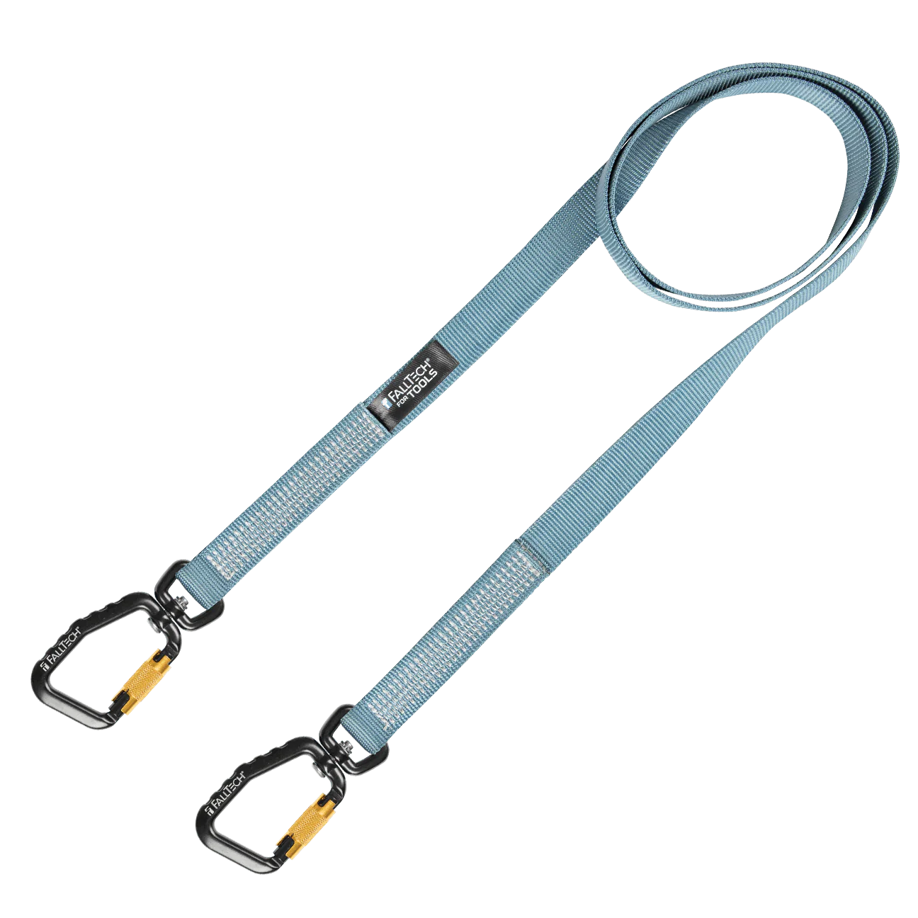 40 lb Premium Tool Tether with Non-stretch Web and Dual Swivel Aluminum Carabiners, 78" 1/pk - Image 2