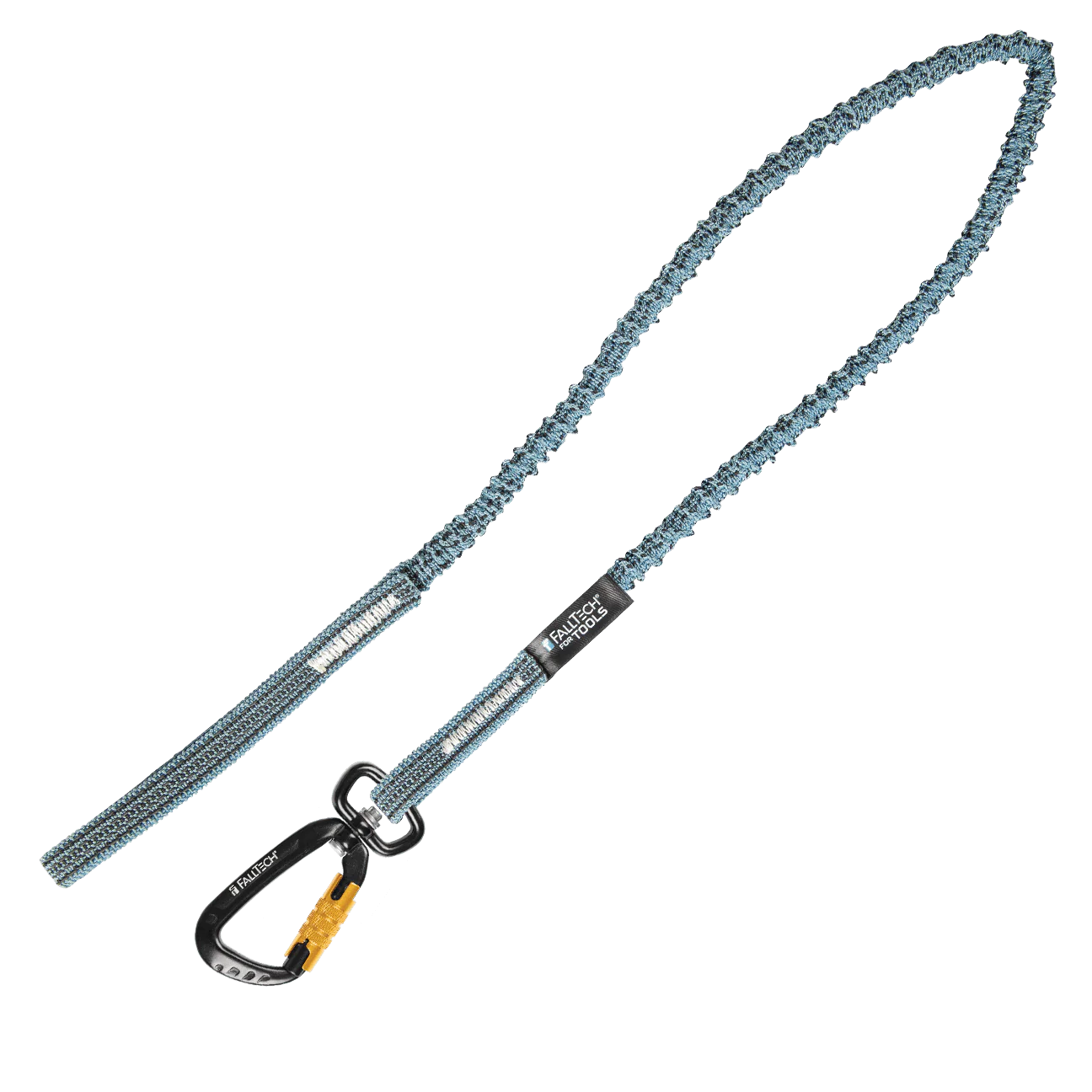 5 lb Premium Tool Tether with Choke-on Web Loop and Aluminum Swivel Carabiner, 1/pk