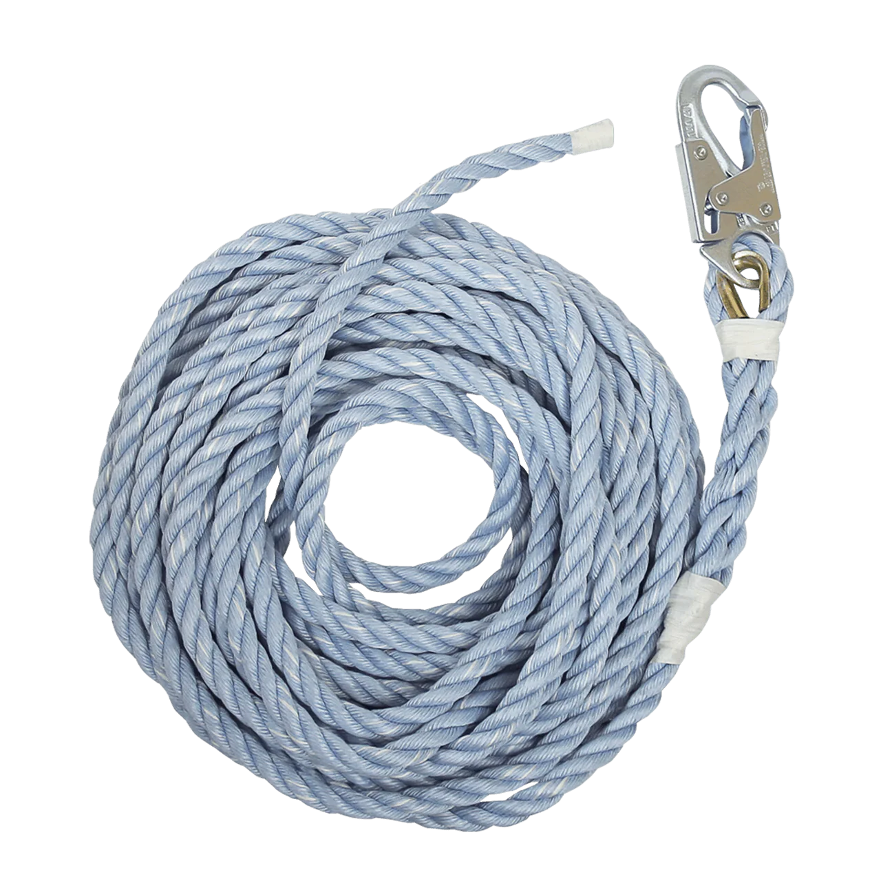 50' Construction-Grade Vertical Lifeline with Taped End