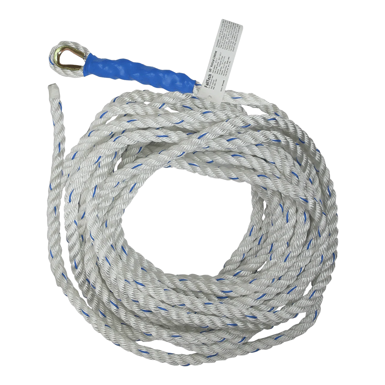 50' Premium Vertical Lifeline with Thimble-eye and Taped End
