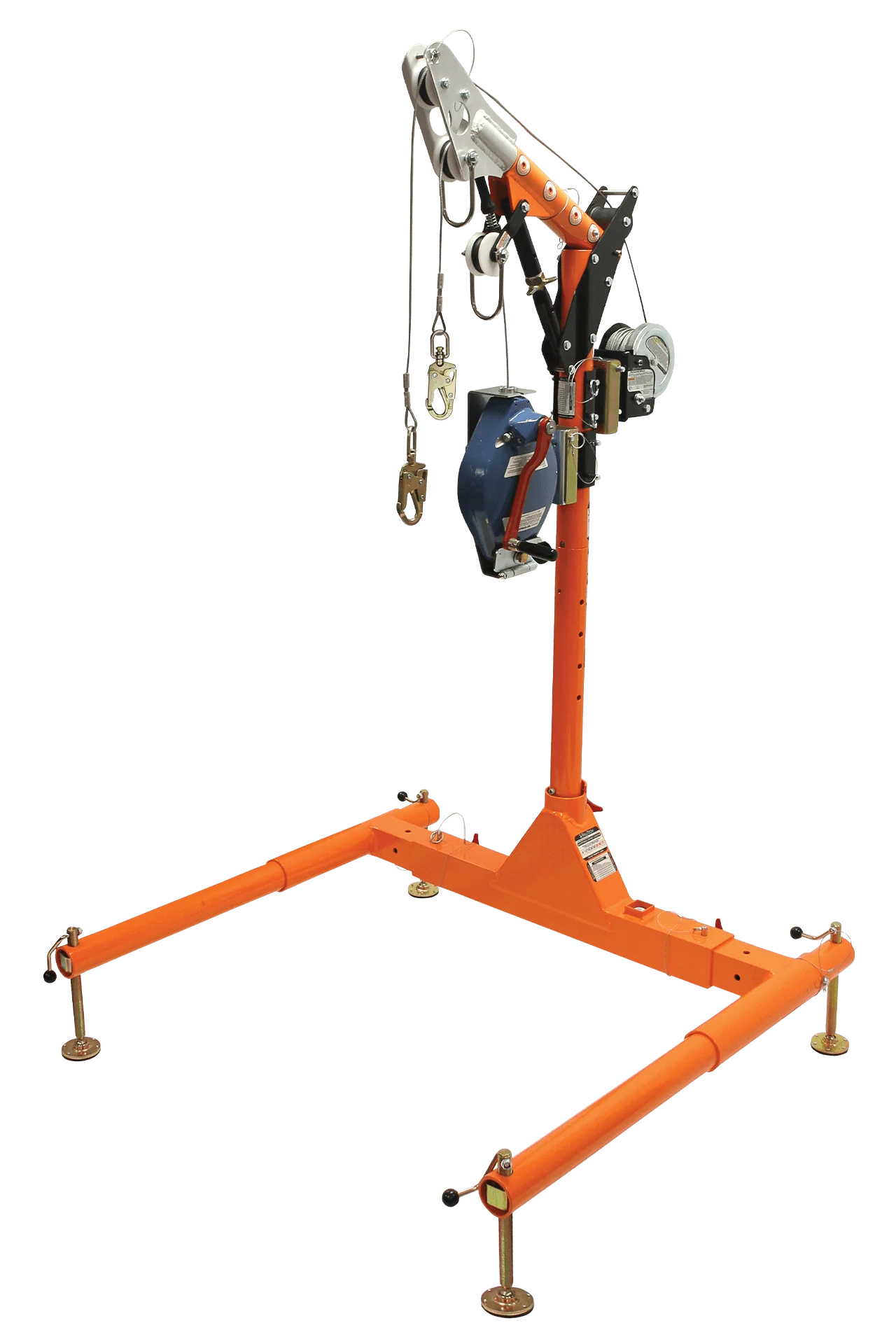 5pc Confined Space Davit System with 12" to 29" Offset Davit Arm, Winch and SRL-R