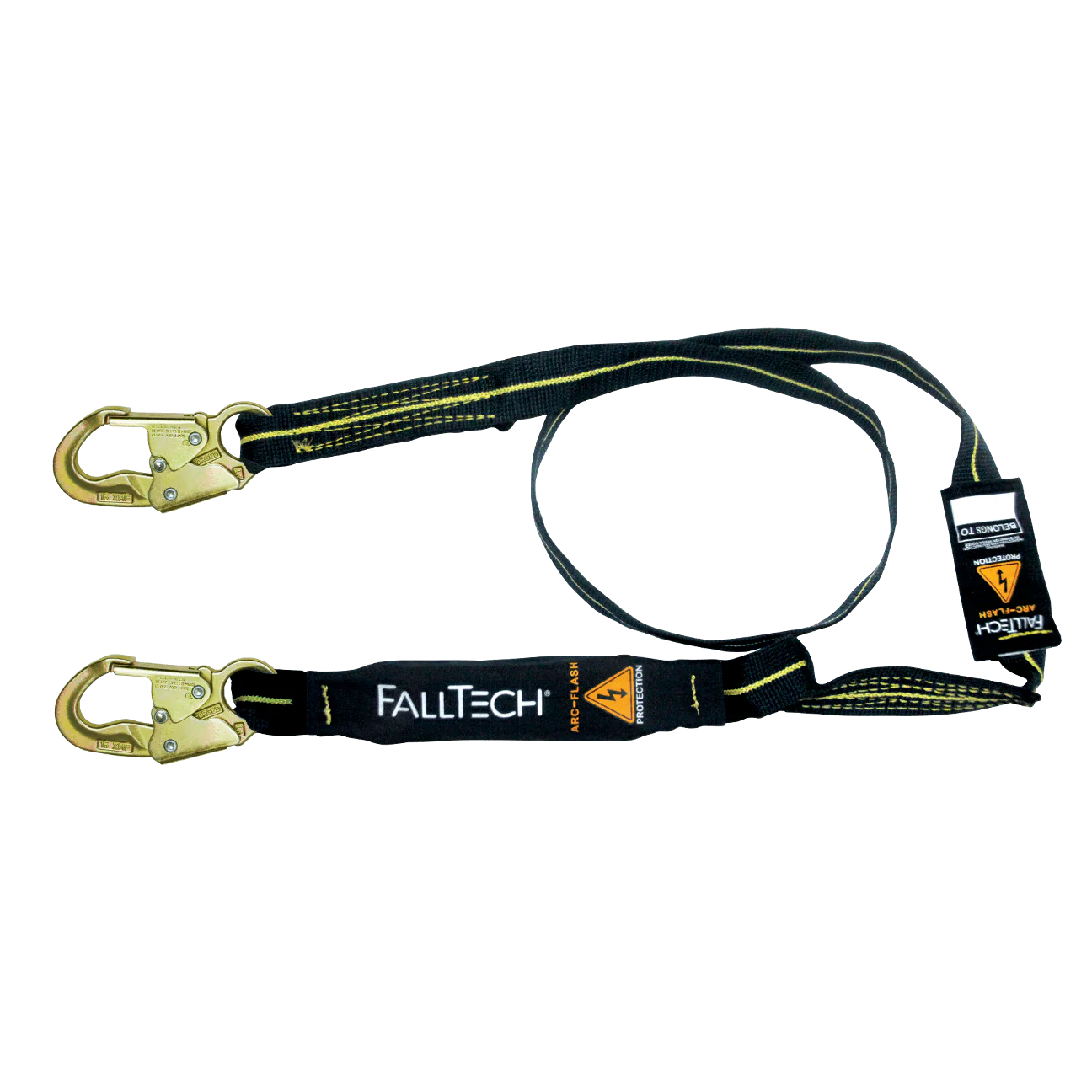 6' Arc Flash Energy Absorbing Lanyard, Single-leg with Steel Snap Hooks