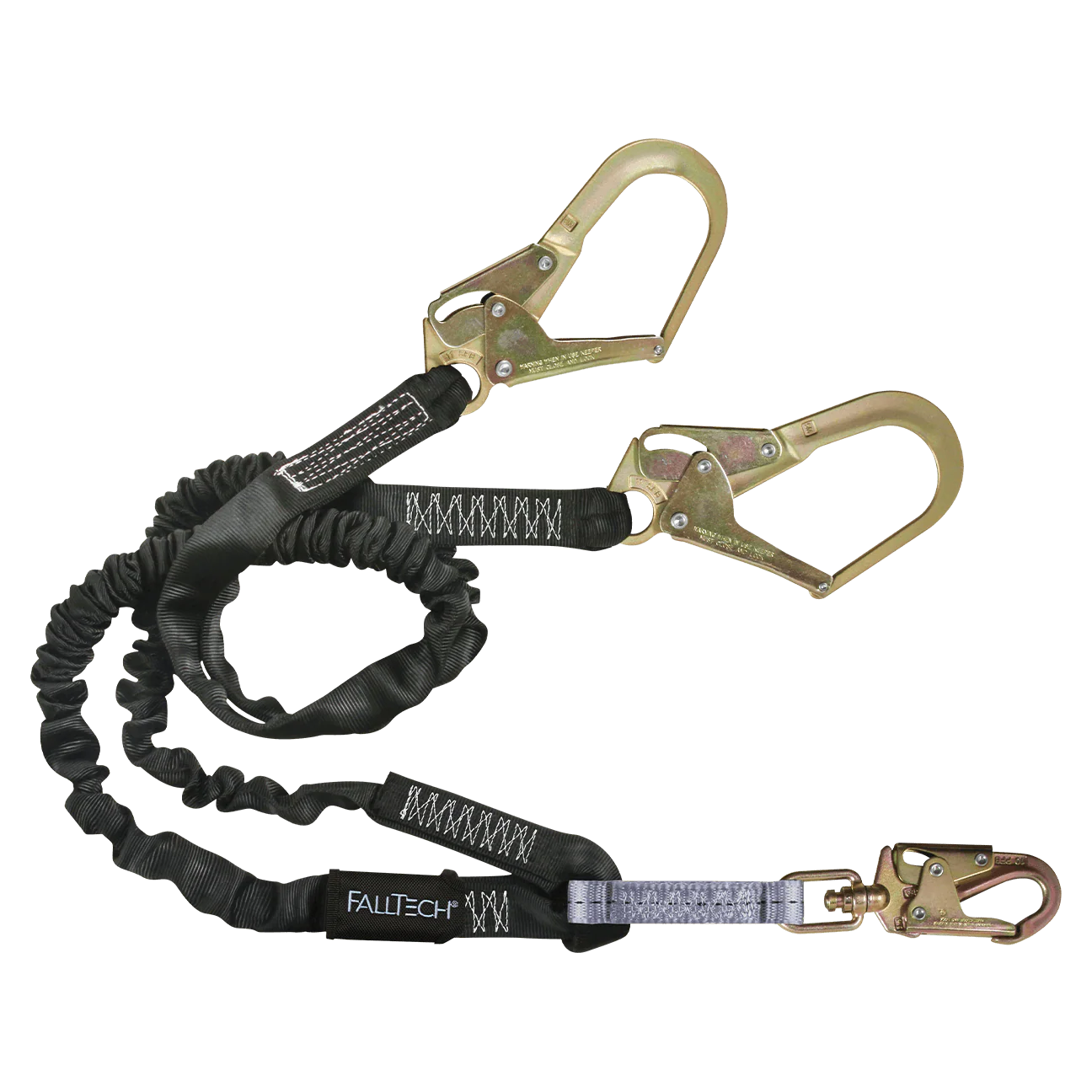 6' Heavyweight® Energy Absorbing Lanyard, Double-leg with Steel Connectors