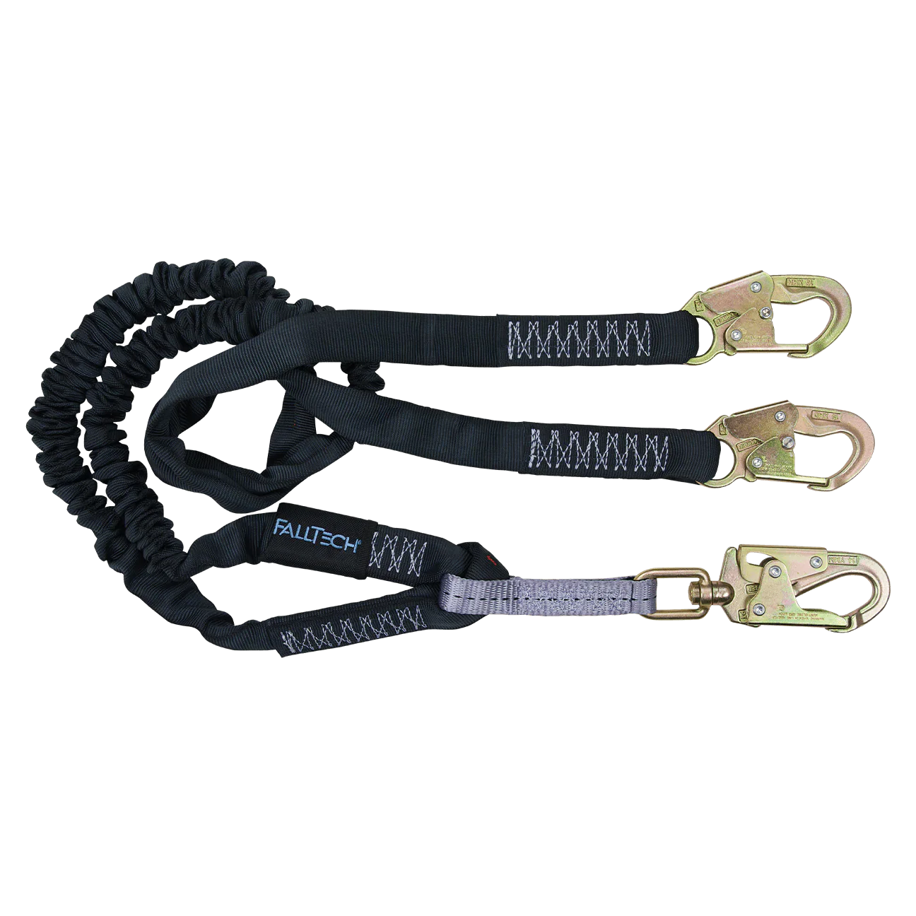 6' Heavyweight® Energy Absorbing Lanyard, Double-leg with Steel Snap Hooks