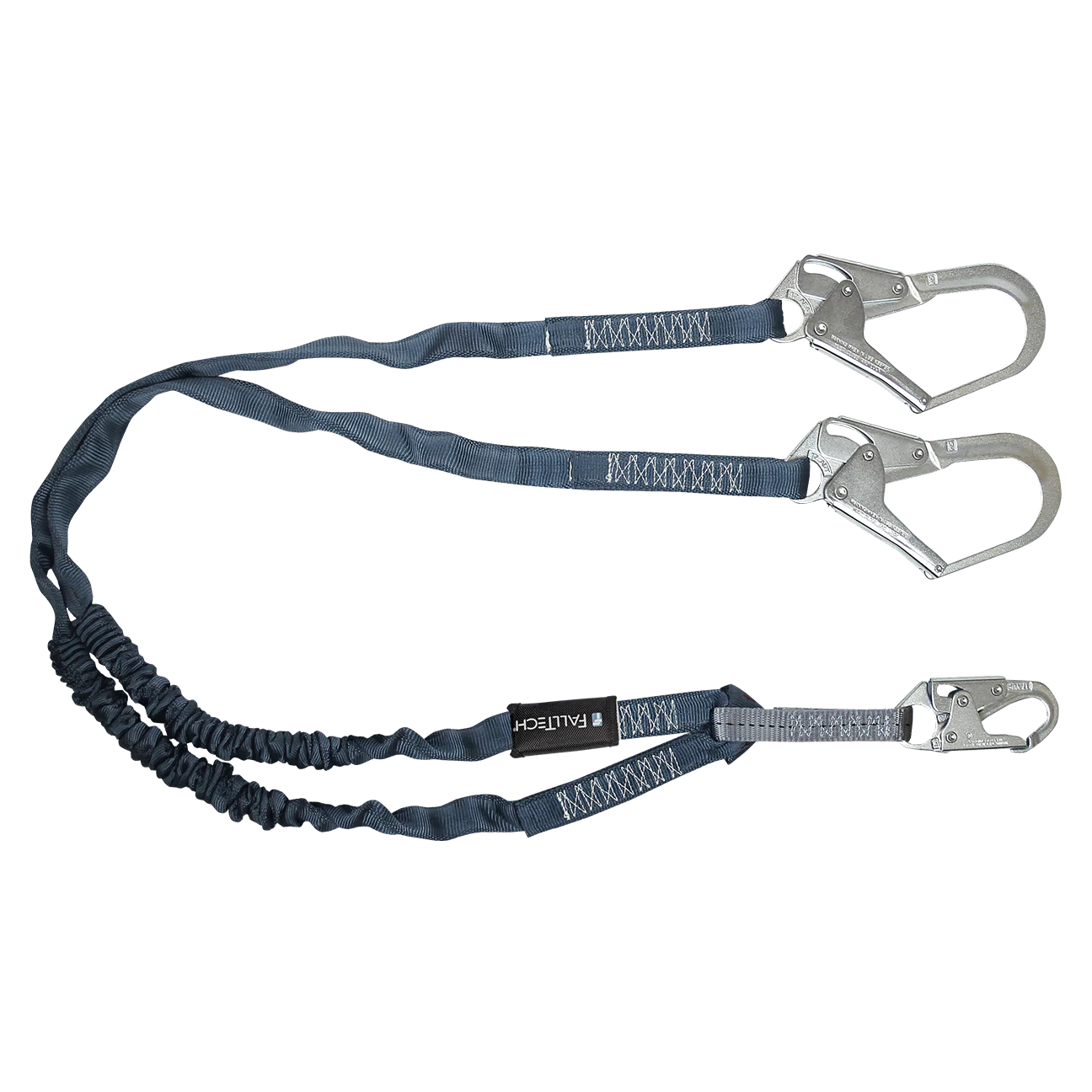 6' Internal Energy Absorbing Lanyard, Double-leg with Steel Connectors