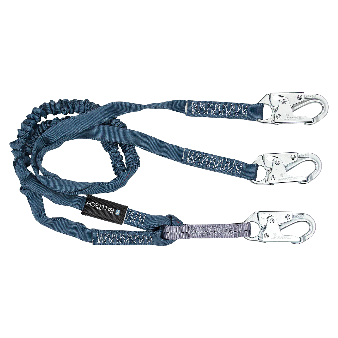 6' Internal Energy Absorbing Lanyard, Double-leg with Steel Snap Hooks