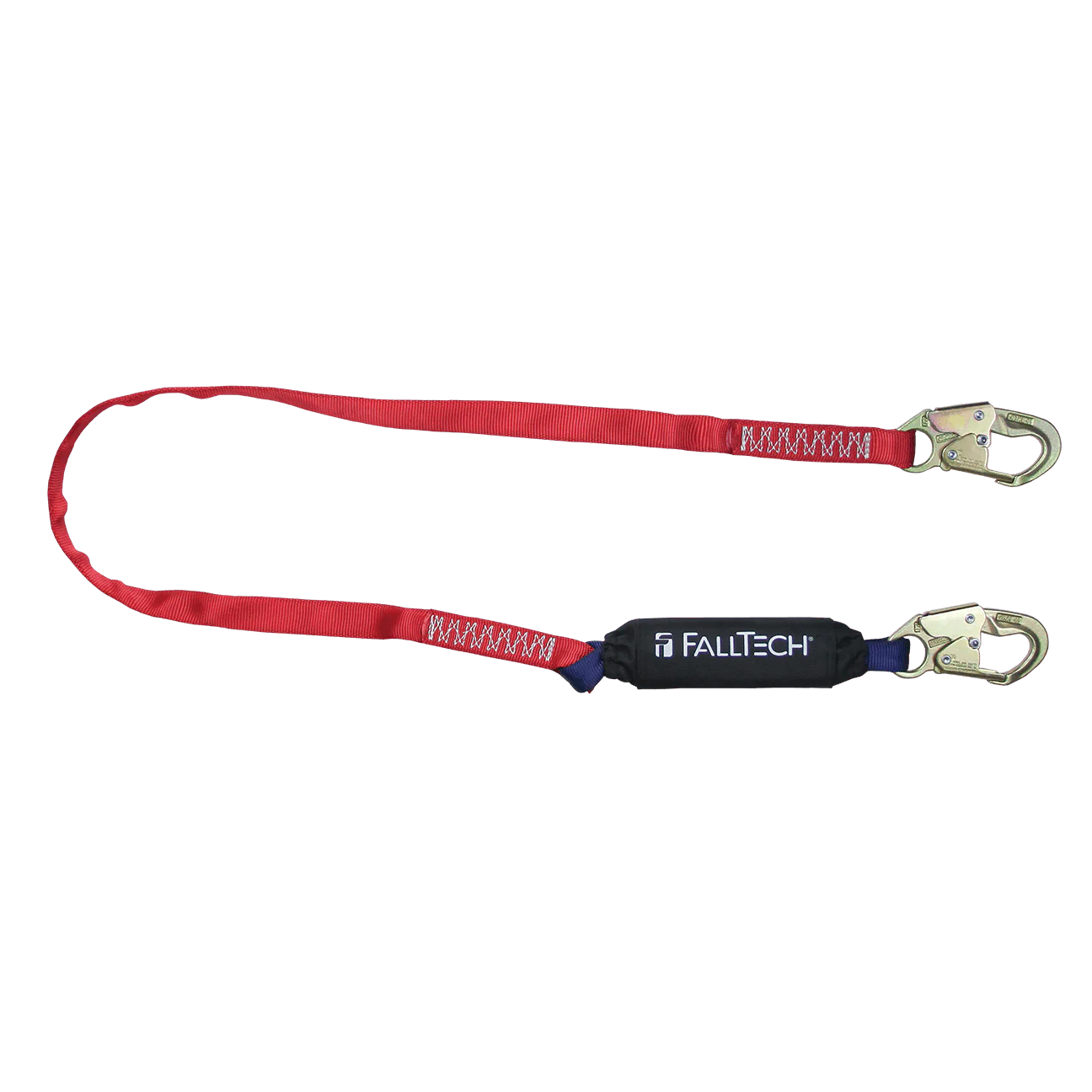 6' Ironman® 12' free fall Energy Absorbing Lanyard, Single-leg with Steel Snap Hooks