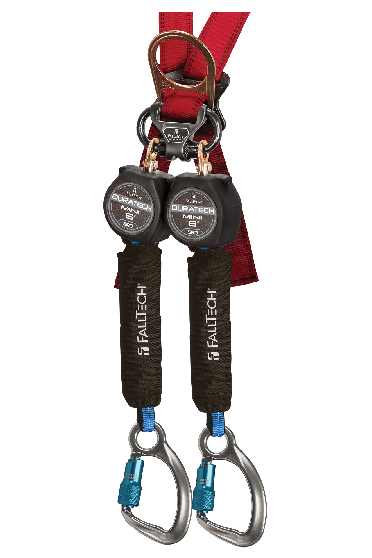 6' Mini Personal SRL with Aluminum Carabiners, Includes Steel Dorsal Connecting Carabiner