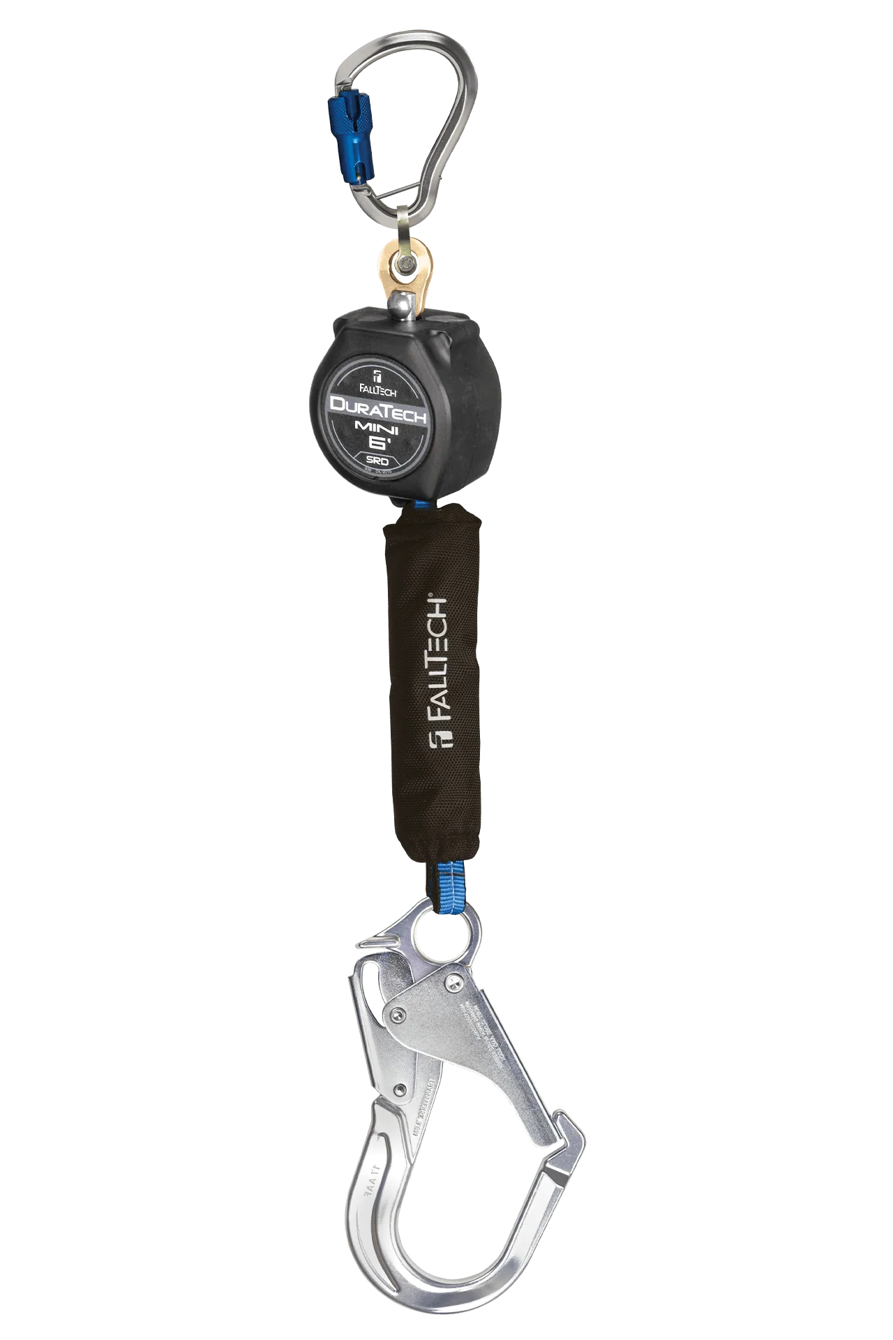 6' Mini Personal SRL with Aluminum Rebar Hook, Includes Aluminum Dorsal Connecting Carabiner