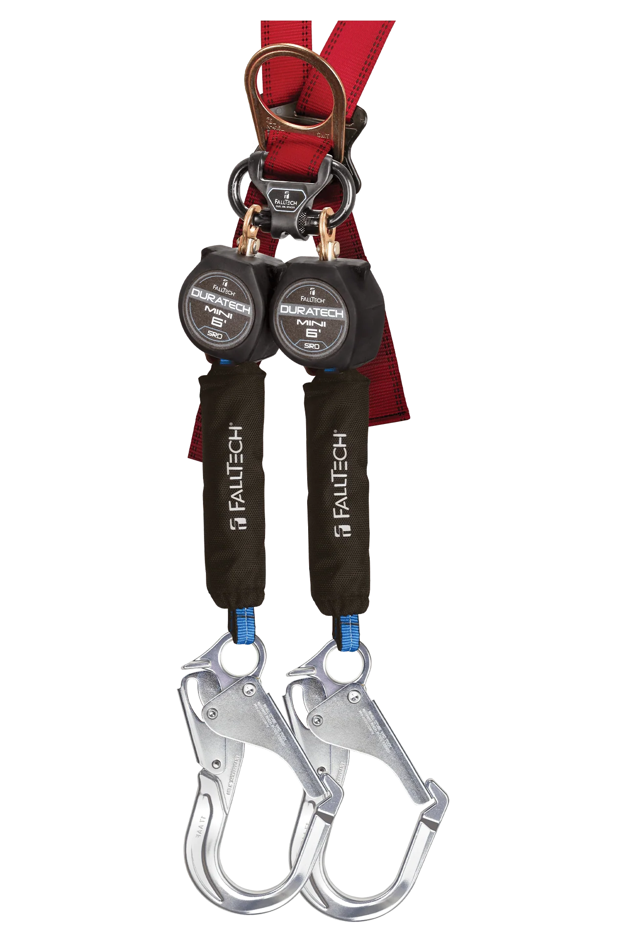 6' Mini Personal SRL with Aluminum Rebar Hooks, Includes Steel Dorsal Connecting Carabiner