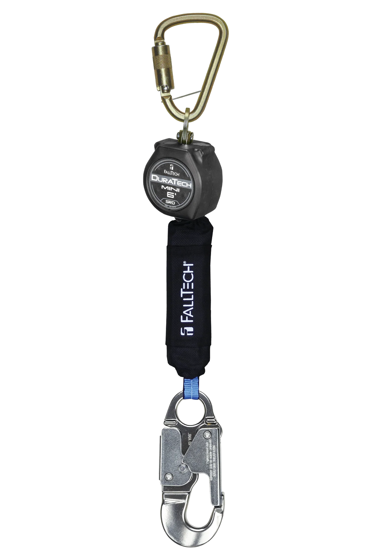 6' Mini Personal SRL with Aluminum Snap Hook, Includes Steel Dorsal Connecting Carabiner