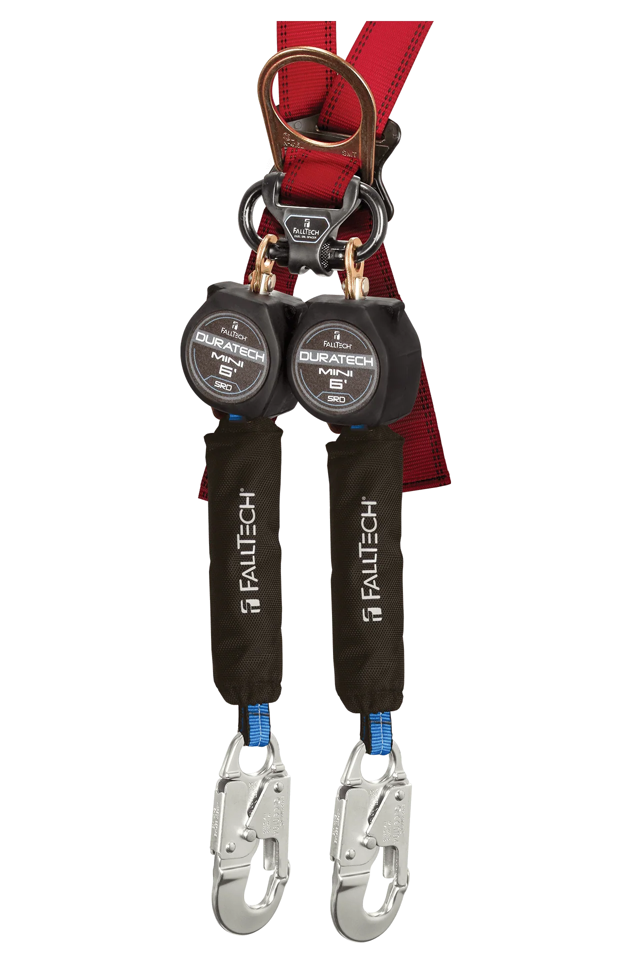 6' Mini Personal SRL with Aluminum Snap Hooks, Includes Steel Dorsal Connecting Carabiner