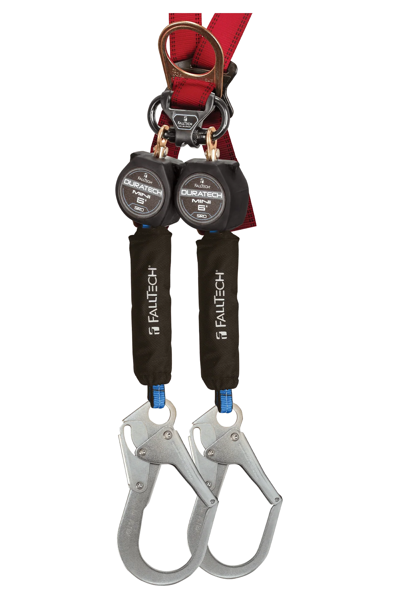 6' Mini Personal SRL with Steel Rebar Hooks, Includes Steel Dorsal Connecting Carabiner - CSA