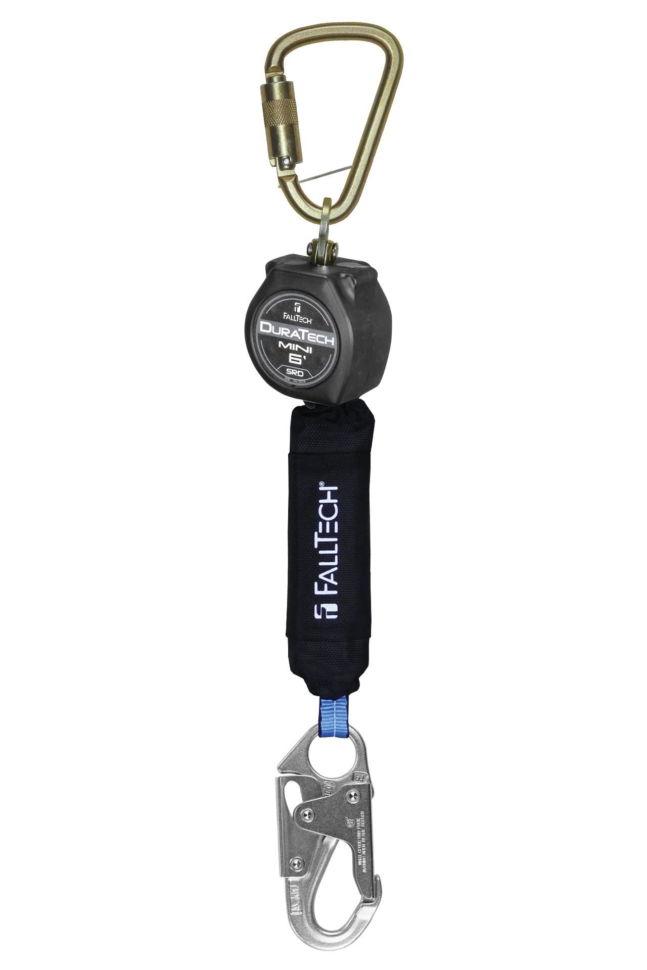 6' Mini Personal SRL with Steel Snap Hook, Includes Steel Dorsal Connecting Carabiner