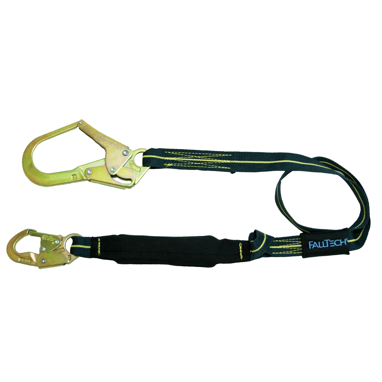 6' WeldTech® Kevlar® Energy Absorbing Lanyard, Single-leg with Steel Connectors - CSA