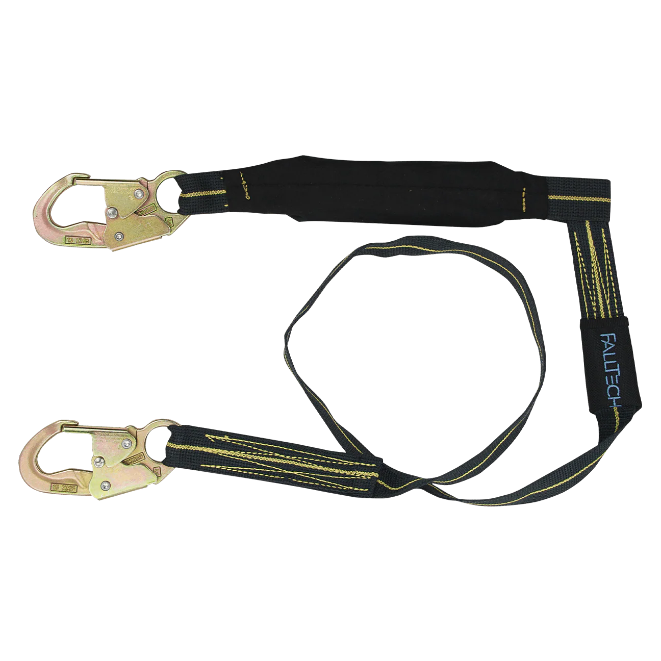 6' WeldTech® Kevlar® Energy Absorbing Lanyard, Single-leg with Steel Snap Hooks
