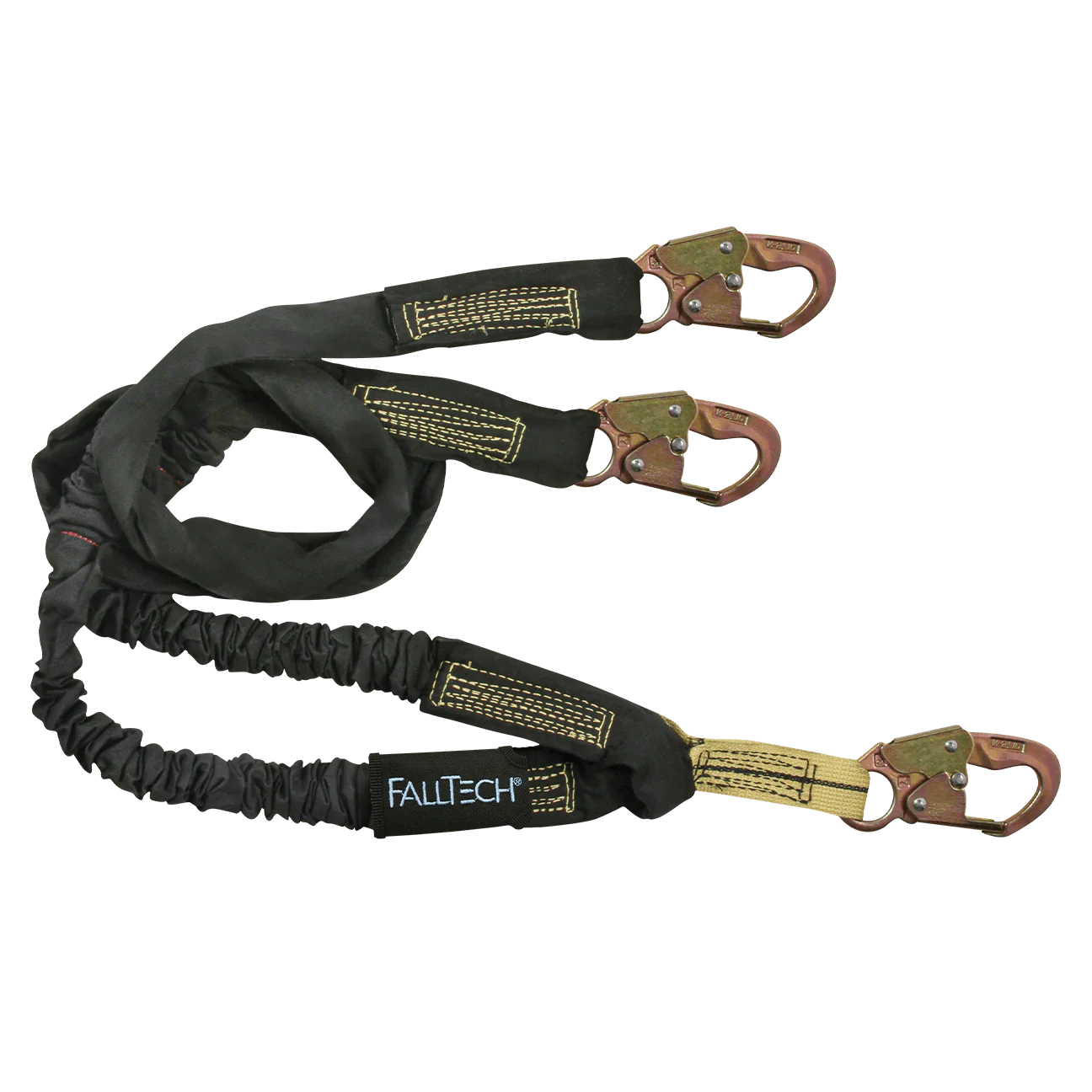 6' WeldTech® Nomex® Energy Absorbing Lanyard, Double-leg with Steel Snap Hooks