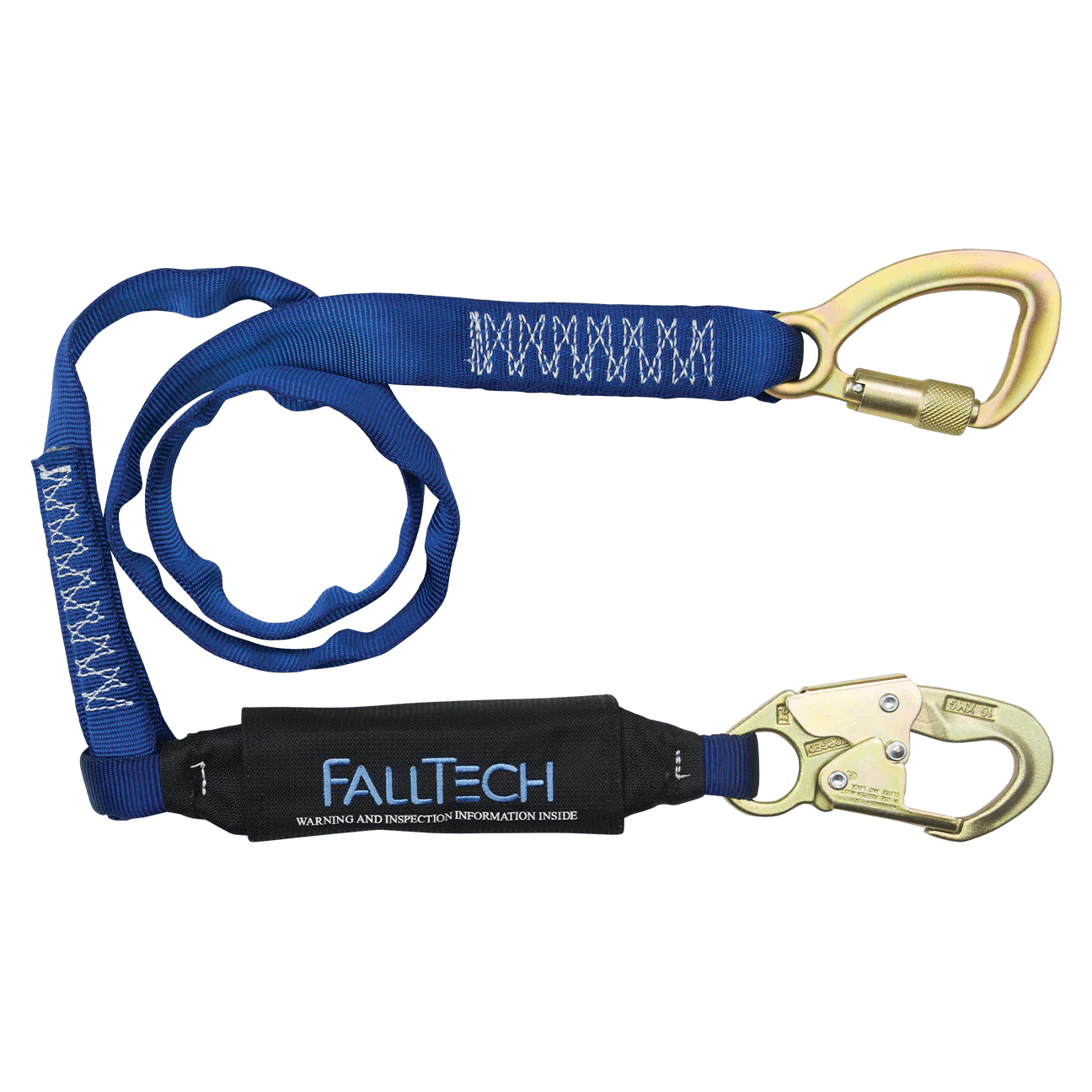 6' WrapTech® Energy Absorbing Lanyard, Single-leg with Steel 5k Tie-back Carabiner