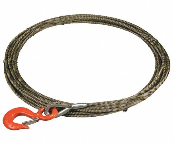 Lift All 7/16" Extension Cable 6X19 Iwrc W/Eye Hook & Latch One End Thimble Other End