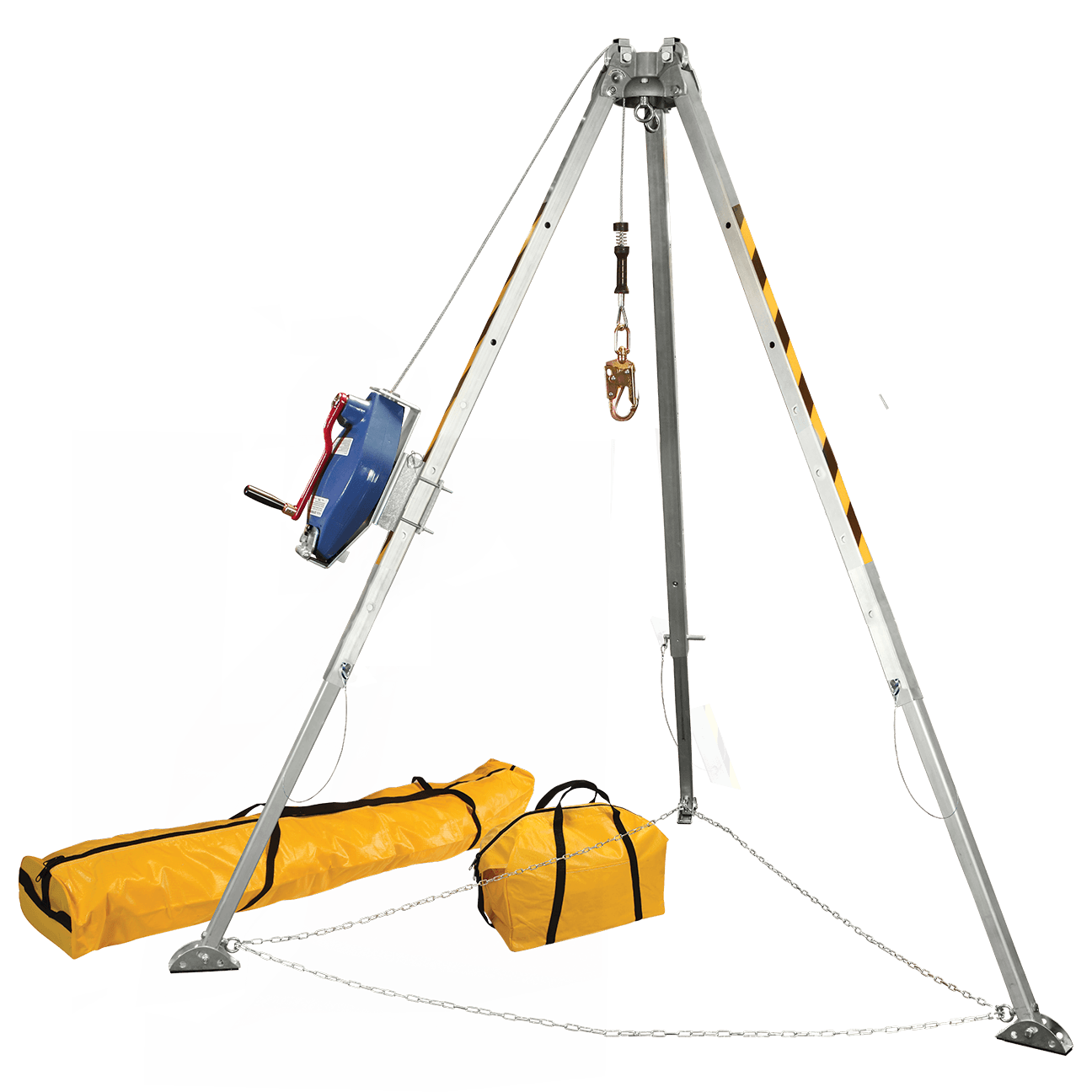 8' Confined Space Tripod System with 60' Galvanized Steel SRL-R