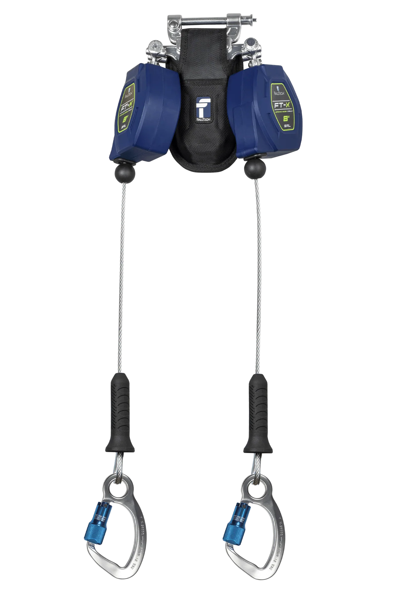 8' FT-X™ Cable Class 2 Leading Edge Personal SRL, Twin-leg with Aluminum CE Carabiners