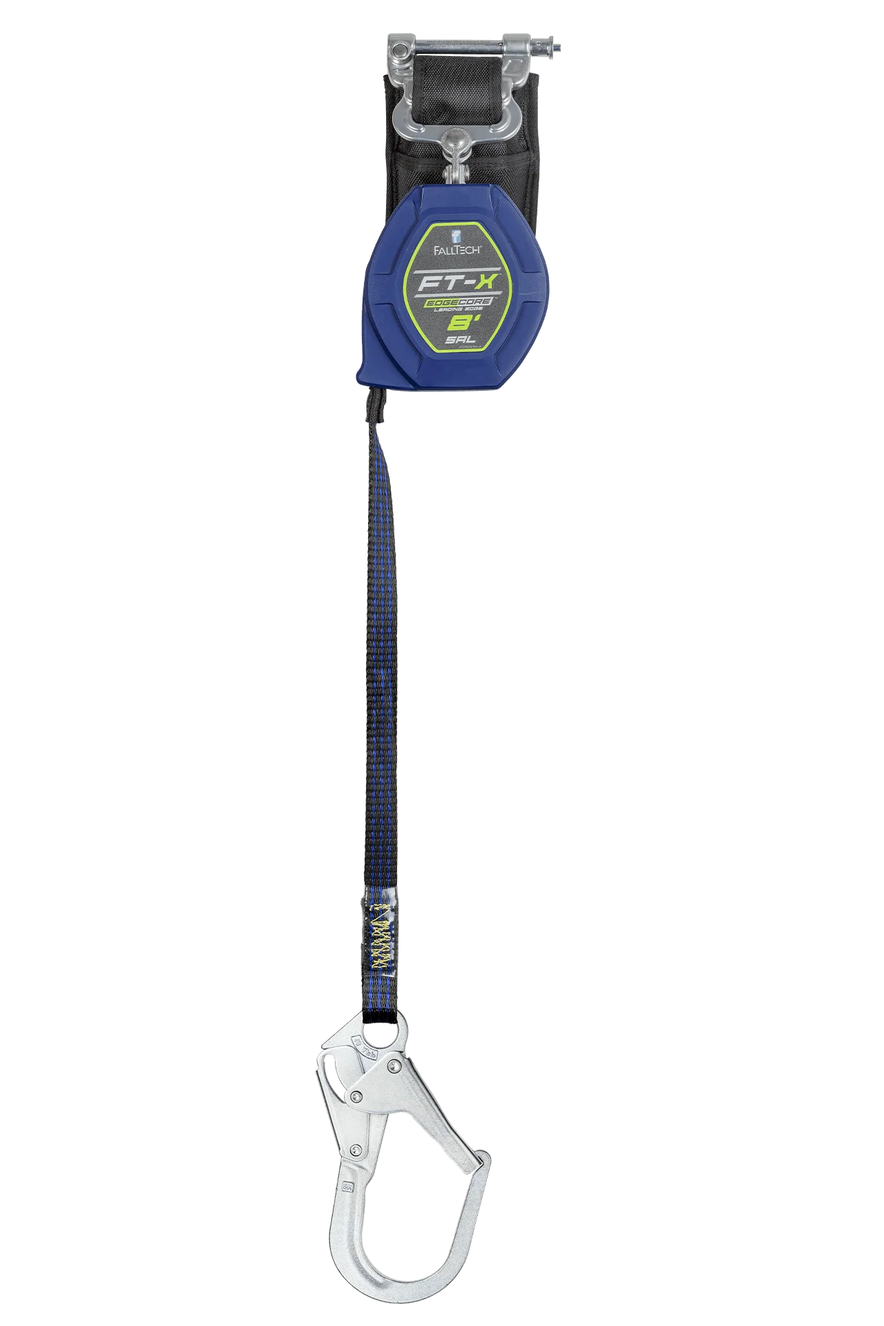 8' FT-X™ EdgeCore™ Class 2 Leading Edge Personal SRL, Single-leg with Steel Rebar Hook