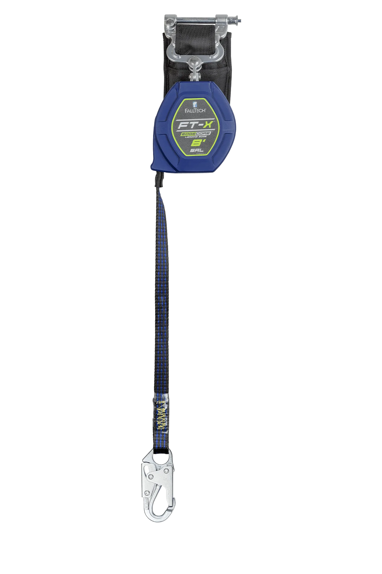 8' FT-X™ EdgeCore™ Class 2 Leading Edge Personal SRL, Single-leg with Steel Snap Hook