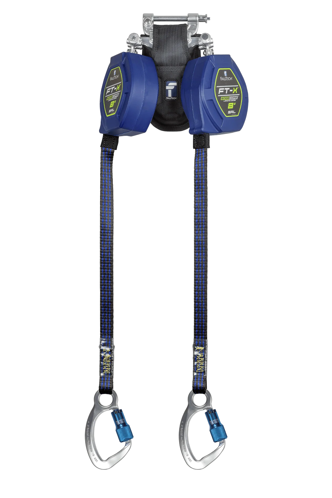 8' FT-X™ EdgeCore™ Class 2 Leading Edge Personal SRL, Twin-leg with Aluminum CE Carabiners