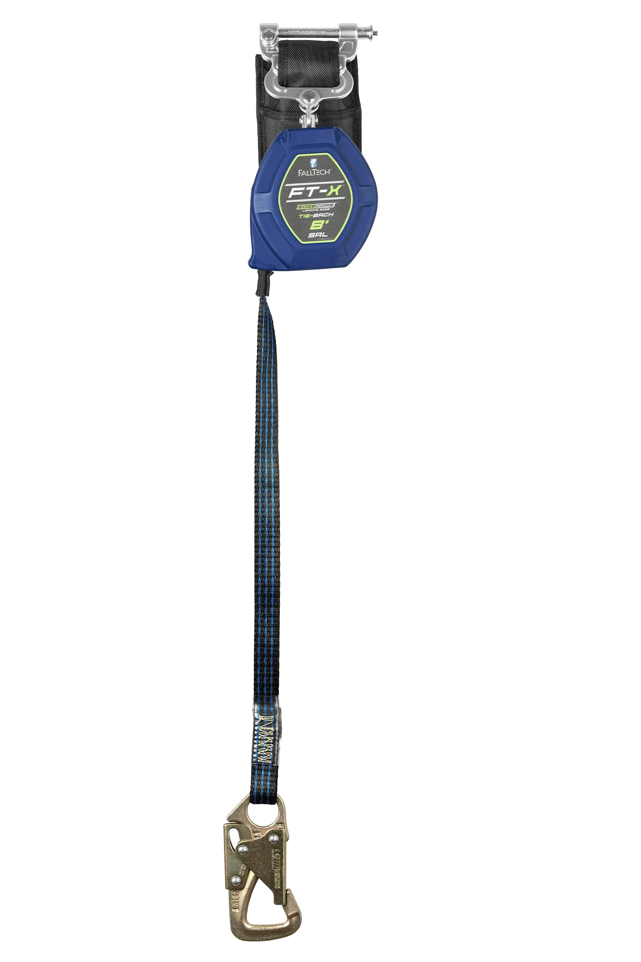 8' FT-X™ EdgeCore™ Tie-Back Class 2 Leading Edge Personal SRL, Single-leg with Steel 5k Snap Hook
