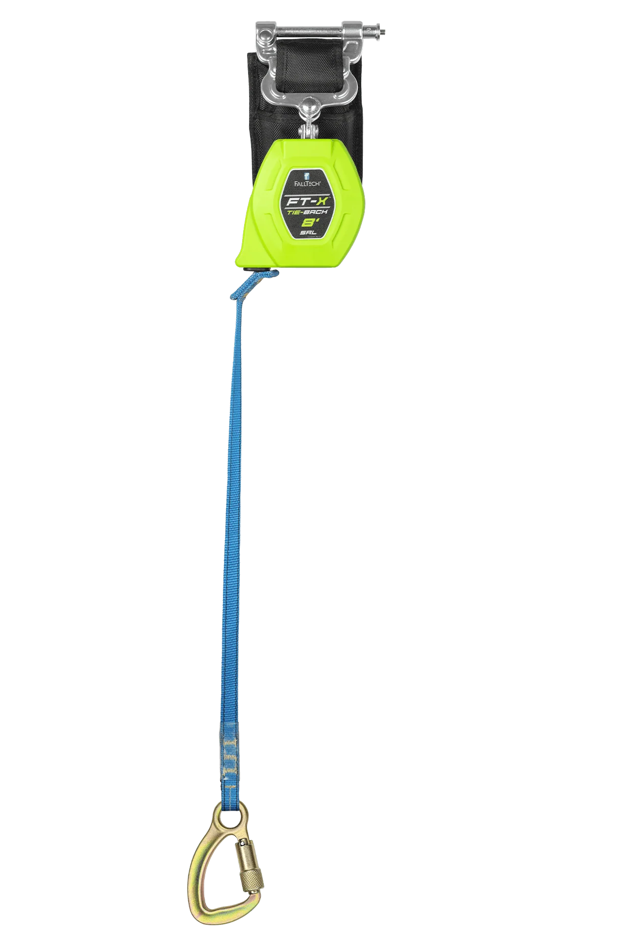 8' FT-X™ Web Tie-Back Class 1 Personal SRL, Single-leg with Steel 5k Carabiner