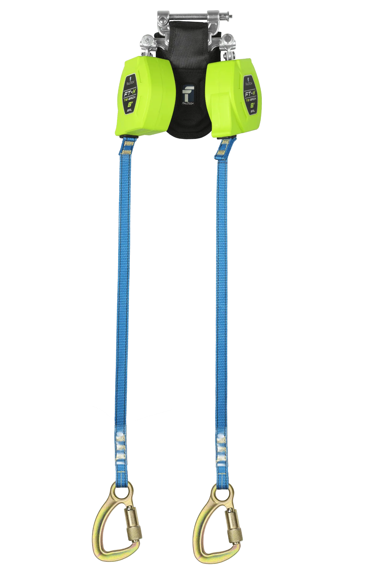 8' FT-X™ Web Tie-Back Class 1 Personal SRL, Twin-leg with Steel 5k Carabiner