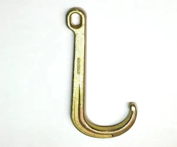 Lift All 8" Short J-Hook Forged 5400Lb Wll At 4:1 And Yellow Zinc Chromate Plated