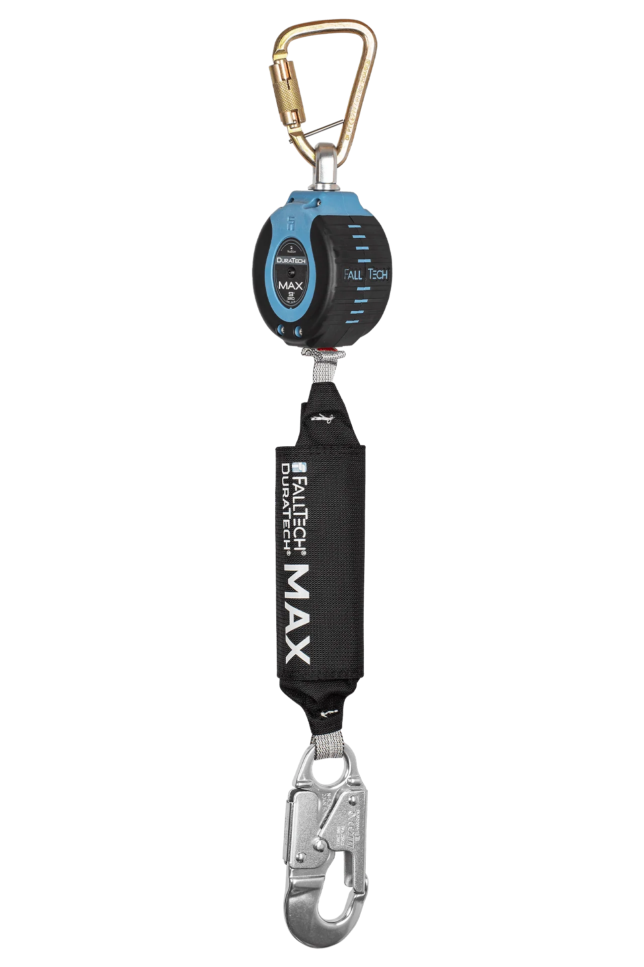 9' DuraTech® MAX Personal SRL with Aluminum Snap Hook, Includes Steel Dorsal Connecting Carabiner