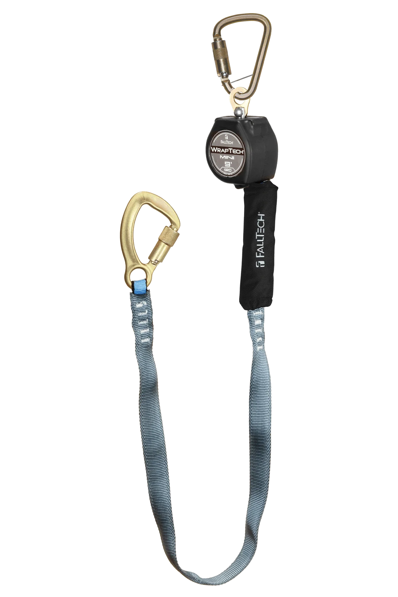 9' WrapTech® Mini Personal SRL with Steel 5k Carabiner, Includes Steel Dorsal Connecting Carabiner