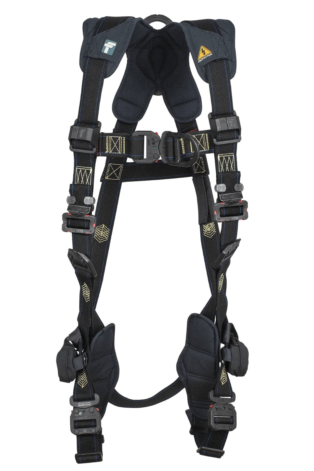 Arc Flash Nomex® 2D Climbing Non-Belted Full Body Harness, Overmolded Quick Connect Adjustments - Image 2